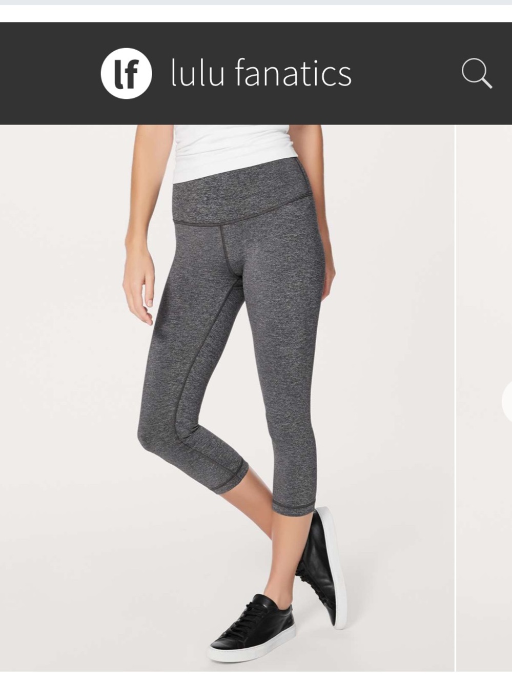 NWT Lululemon Wunder Under Crop High Rise Luxtreme 21" Sz 8 Heathered Black Grey